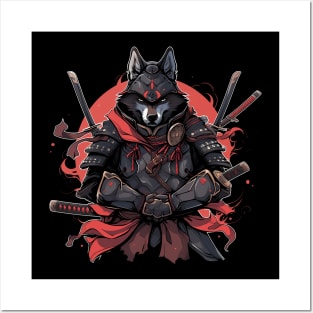 samurai dog Posters and Art